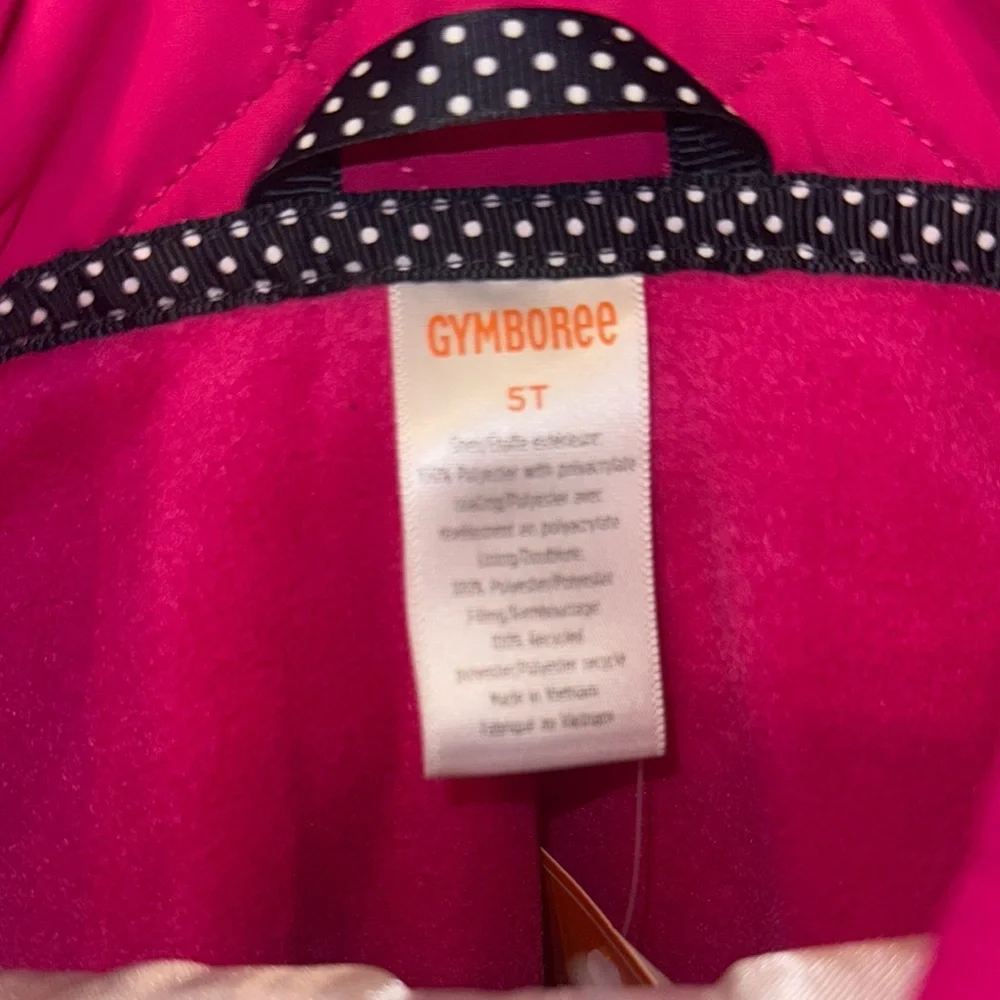 New Gymboree 5 5t  Pink Puffer Jacket with Quilted Design - Picture 5 of 5